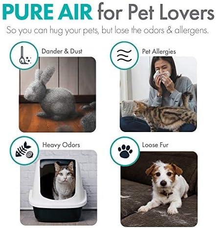 Alen BreatheSmart FLEX 700 SqFt Air Purifier with Odor HEPA Filter for Allergens, Dust & Mold + Pet Dander & Odors - Brushed Stainless