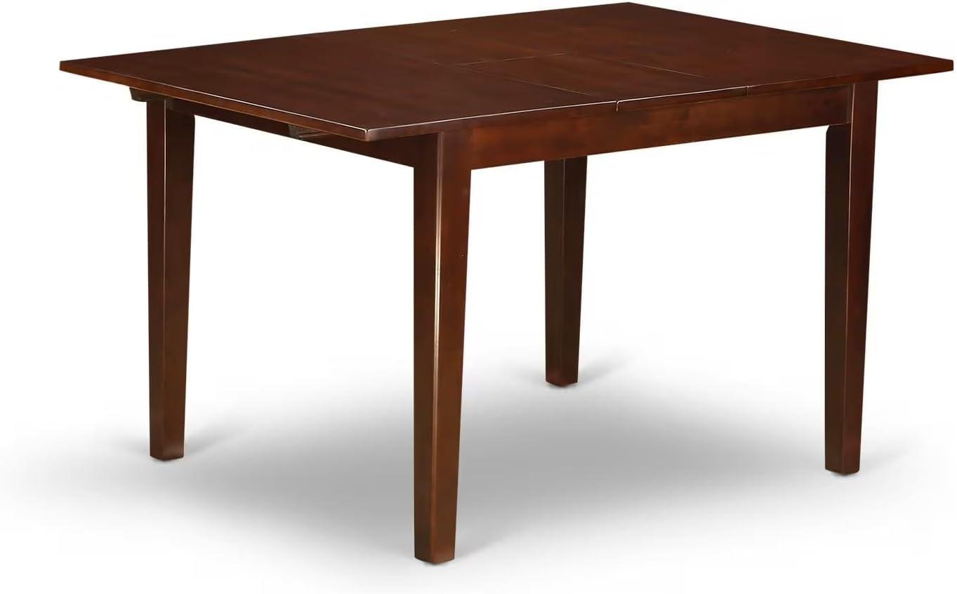 East West Furniture  7 Piece Dining Table Set- A Rectangle Wooden Table and 6 Dining Chairs, Mahogany (Seats Options) MLNO7-MAH-W