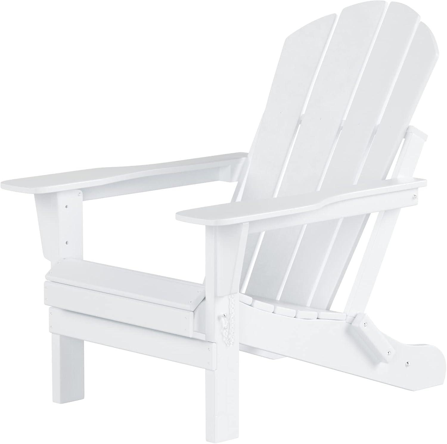 WestinTrends Malibu HDPE Outdoor Patio Folding Poly Adirondack Chair