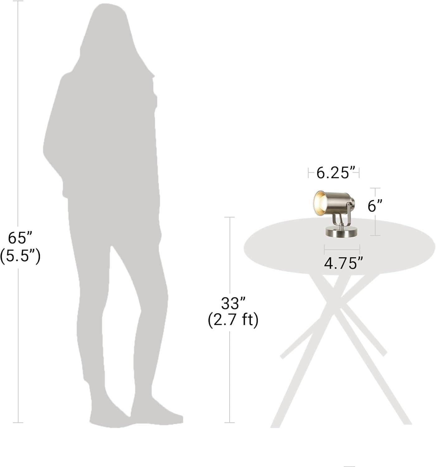 6" Spotlight Desk or Wall Mount Accent Lamp, Pivot Shade, ETL Listed - Cresswell Lighting