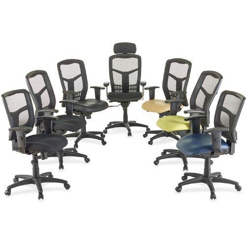 Lorell ErgoMesh Series High-Back Mesh Chair Black Mesh Seat - Mesh Back - Plastic, Steel Frame - Black - 28.5" Width x 28.5" Depth x 51" Height - 1 Each