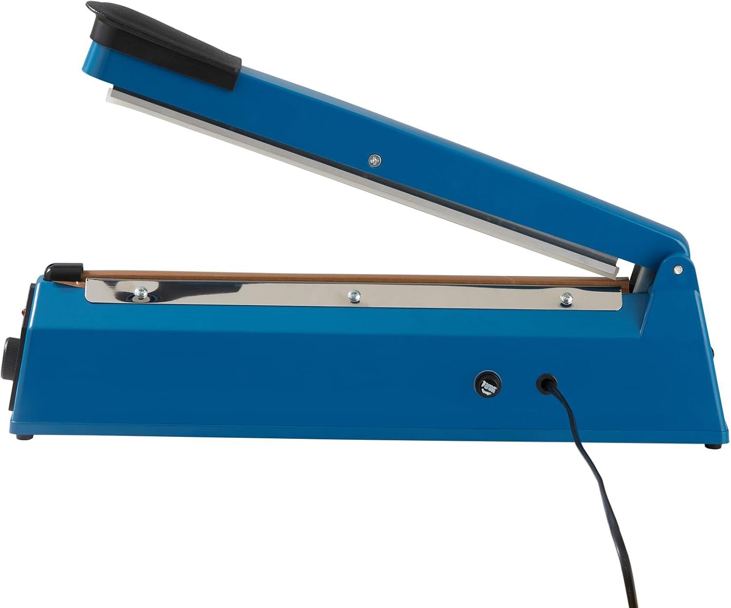 Impulse Sealer 12 inch, Manual Heat Seal Machine with Adjustable Heating Mode, ABS Shrink Wrap Bag Sealers for Plastic Mylar PE PP Bags, Portable Poly Bag Sealing Machine with Extra Replace Kit