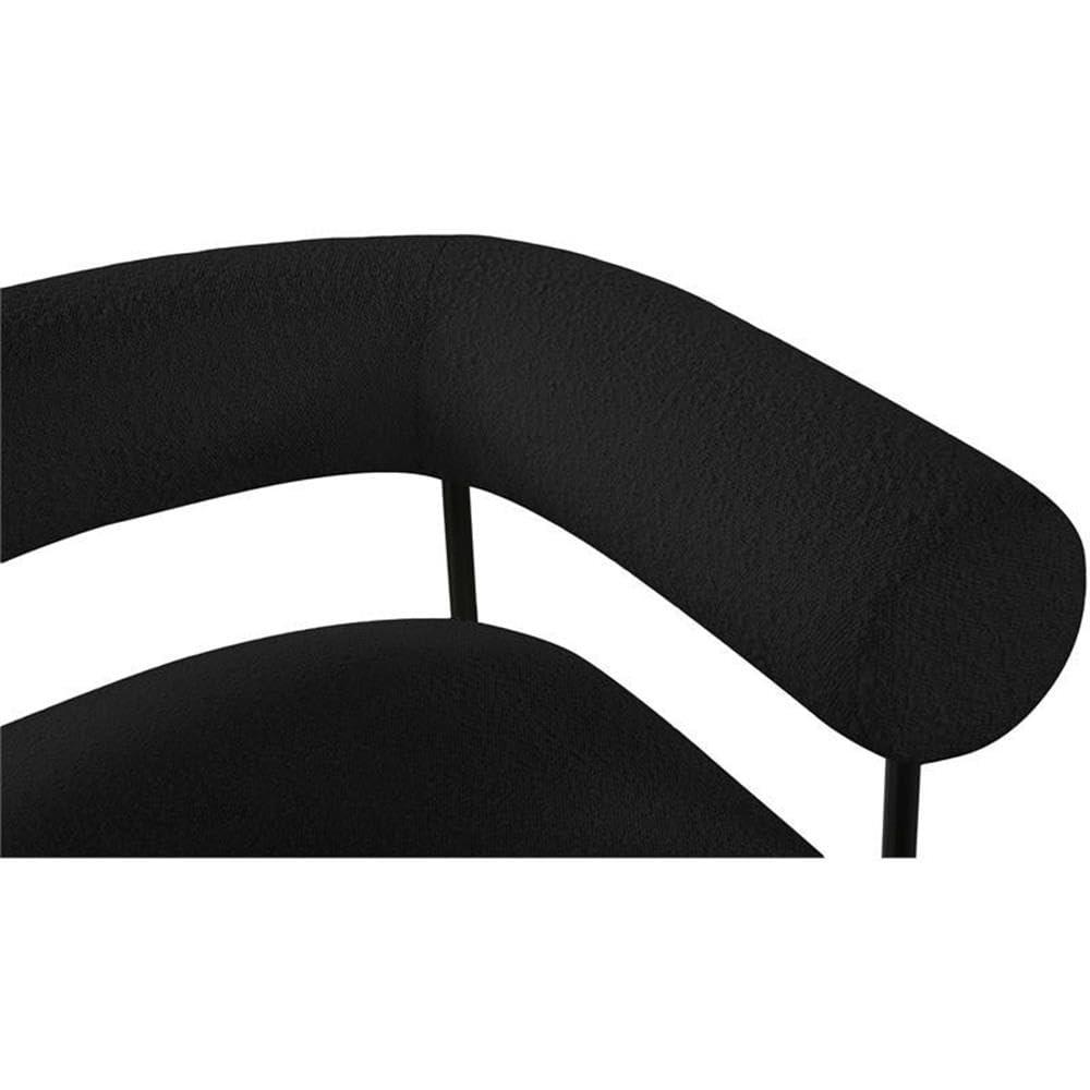 Meridian Furniture Blake Black Boucle Fabric Accent Chair