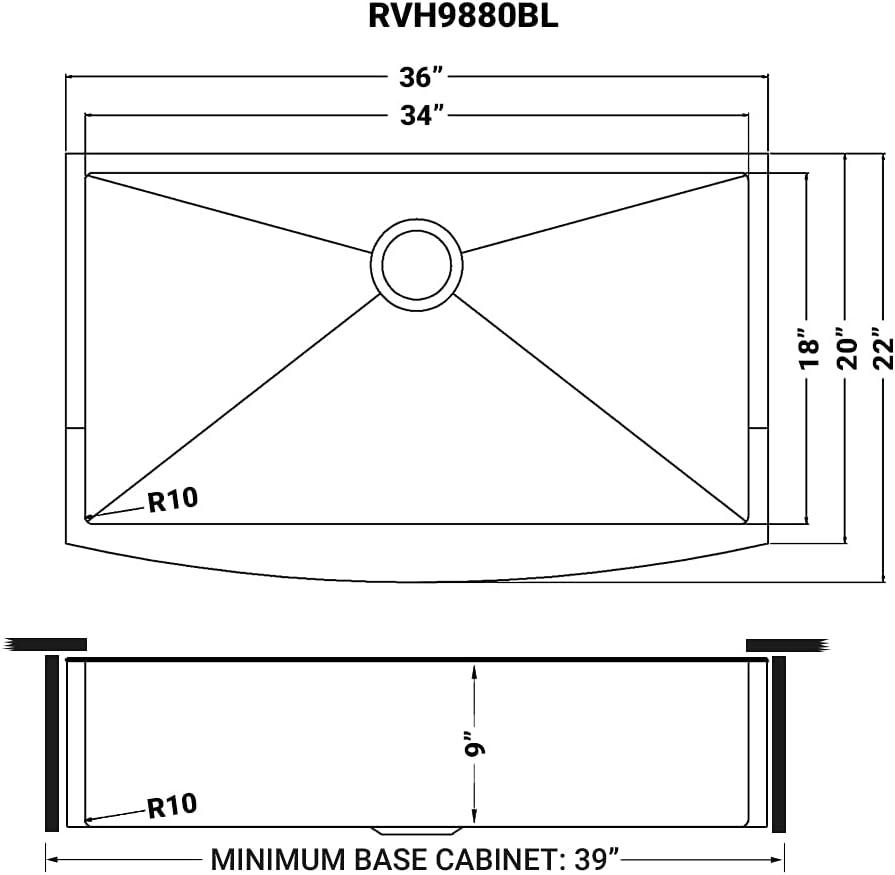 Ruvati 36-inch Apron-Front Farmhouse Kitchen Sink - Stainless Steel