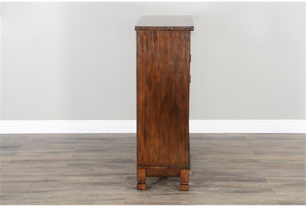 Sunny Designs Santa Fe 42" Traditional Wood Bookcase in Dark Chocolate
