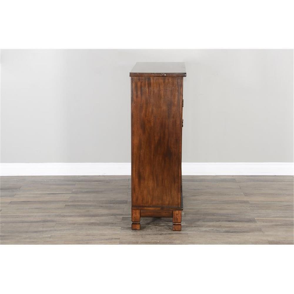 Sunny Designs Santa Fe 42" Traditional Wood Bookcase in Dark Chocolate