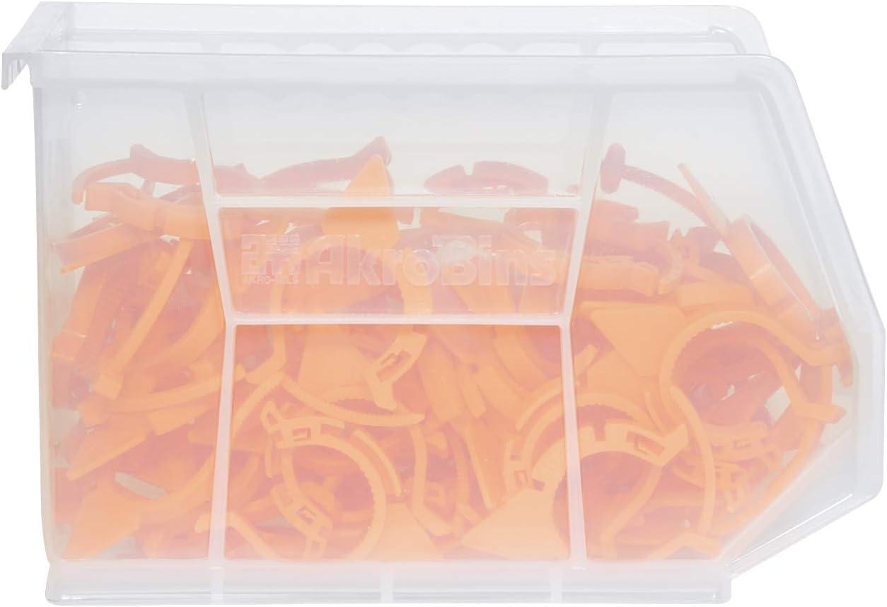 Yellow Stackable Plastic Storage Bin with Divider Slots