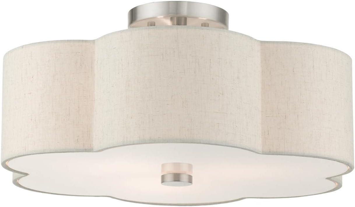 Livex Lighting Solstice 3 - Light Semi-Flush Mount in  Brushed Nickel