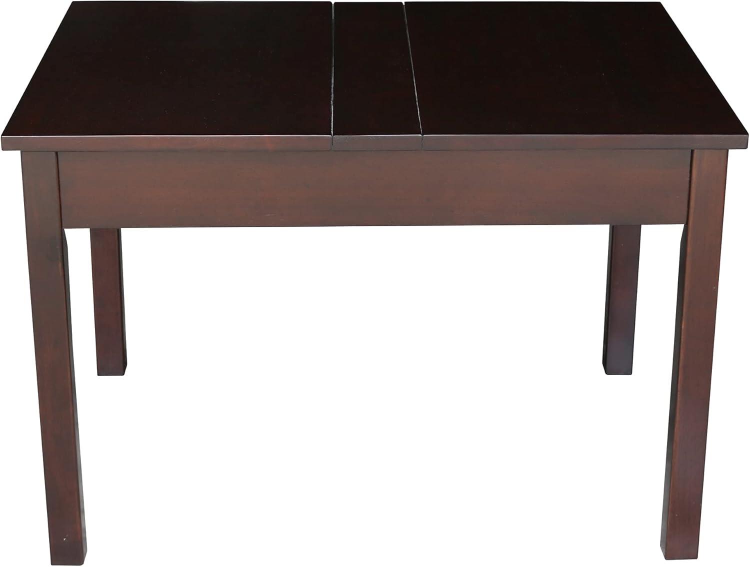 Children's Table with Lift-top Storage Rich Mocha