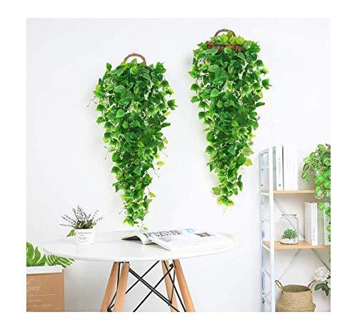 Ophelia & Co. Fake Hanging Plants Vines(2Pcs) Artificial Ivy Greenery Garlands For Home Bedroom Living Aesthetic Indoor,Outdoor Farmhouse Decorations(No Basket)