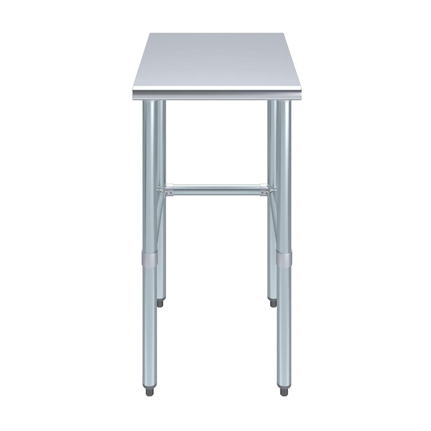 Amgood Stainless Steel Open Base Work Table