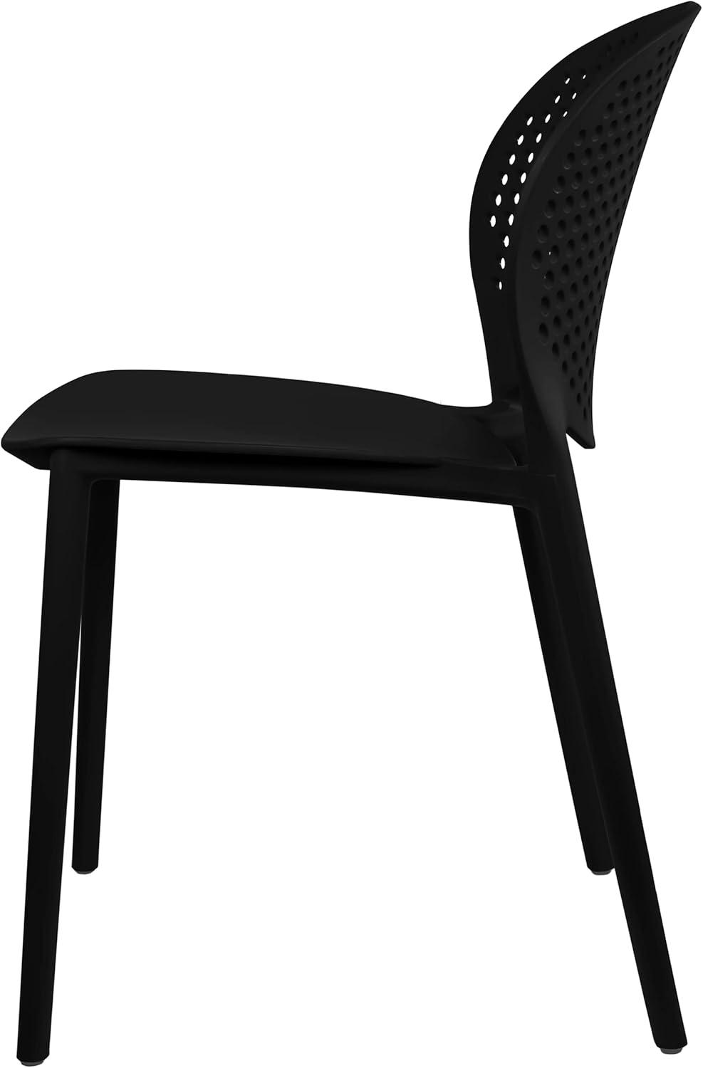 2xhome Set of 2 Modern Pool Patio Chairs, Contemporary Plastic Armless Dining Accent Side Chairs for Indoor or Outdoor Use, Teal