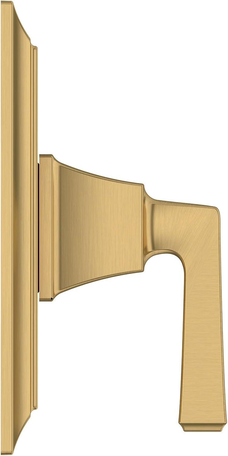 Brushed Gold Lever Shower Valve Trim Kit