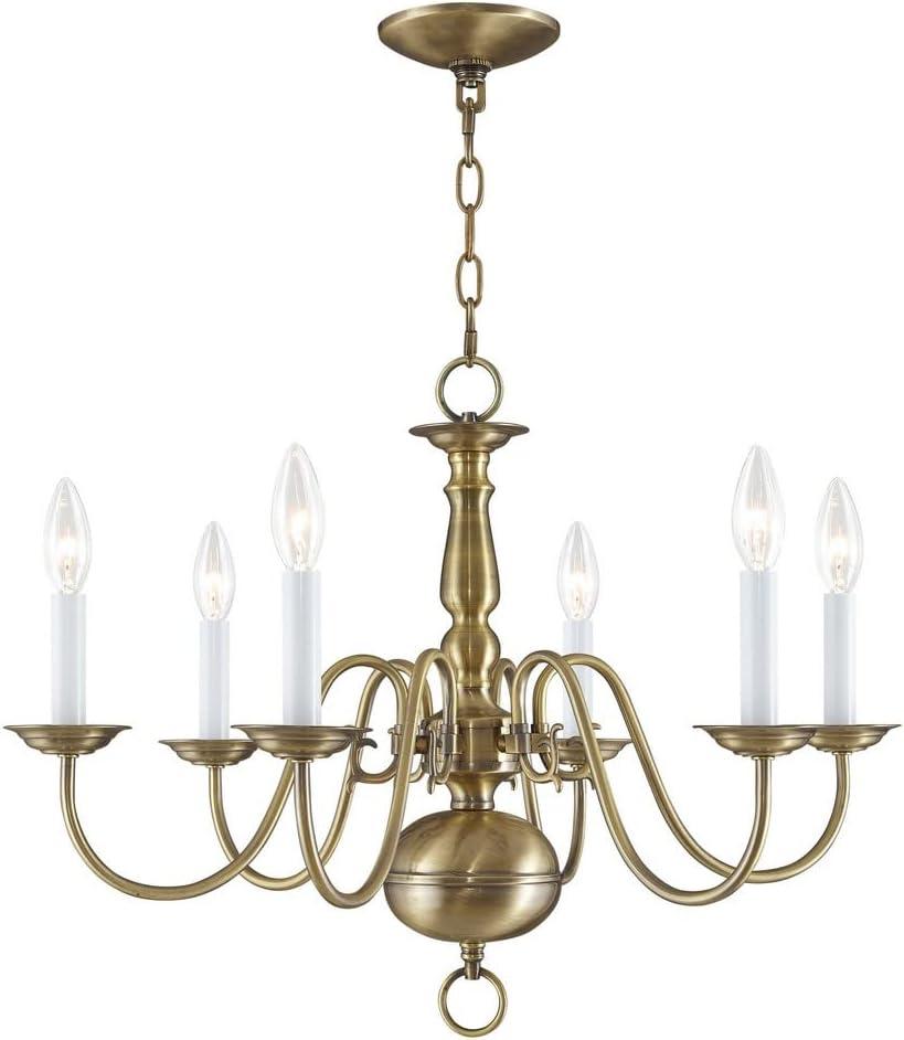 Livex Lighting - Williamsburgh - 6 Light Chandelier in Traditional Style - 24