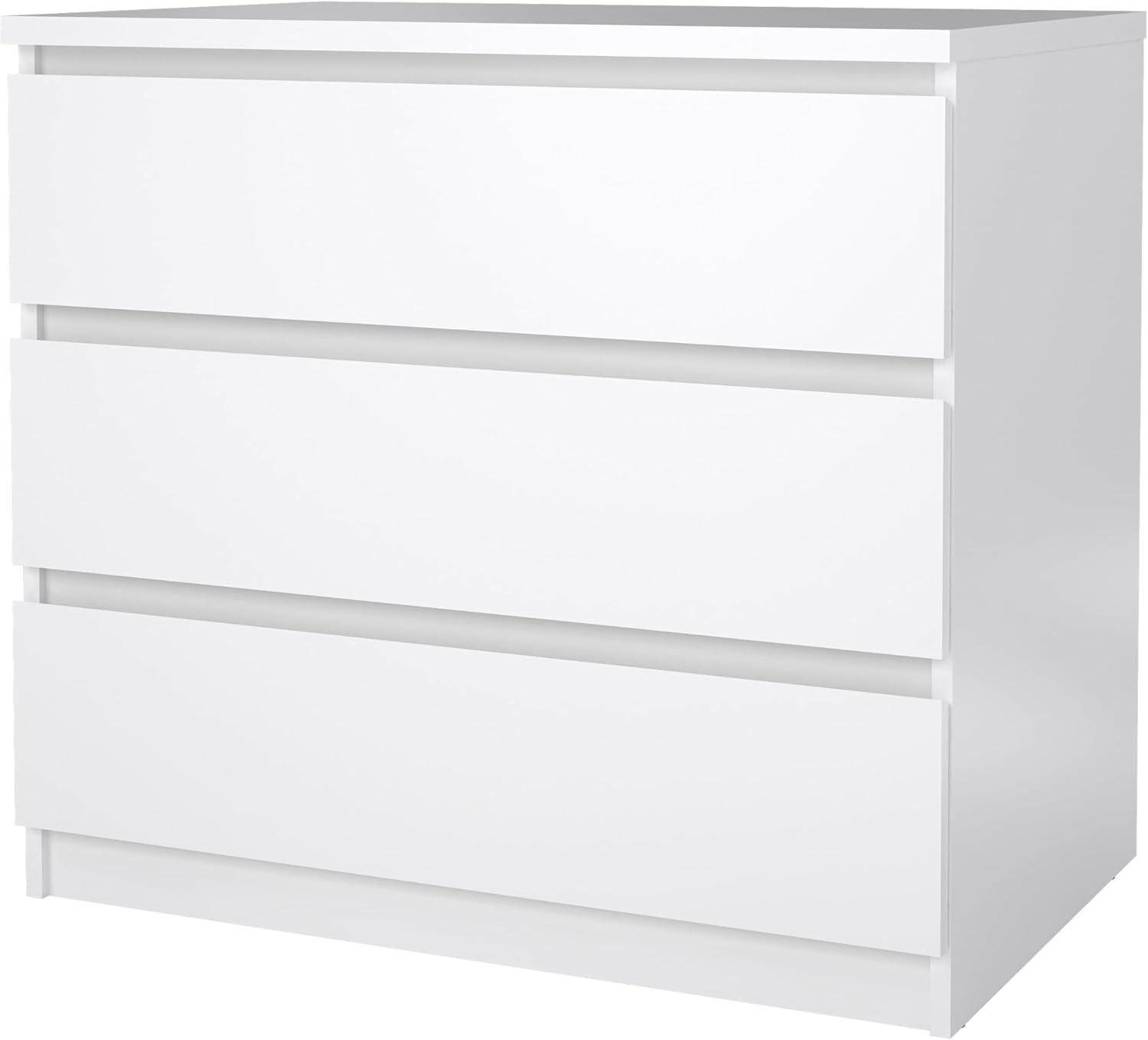 Tvilum Scottsdale 3 Drawer Chest, White High Gloss