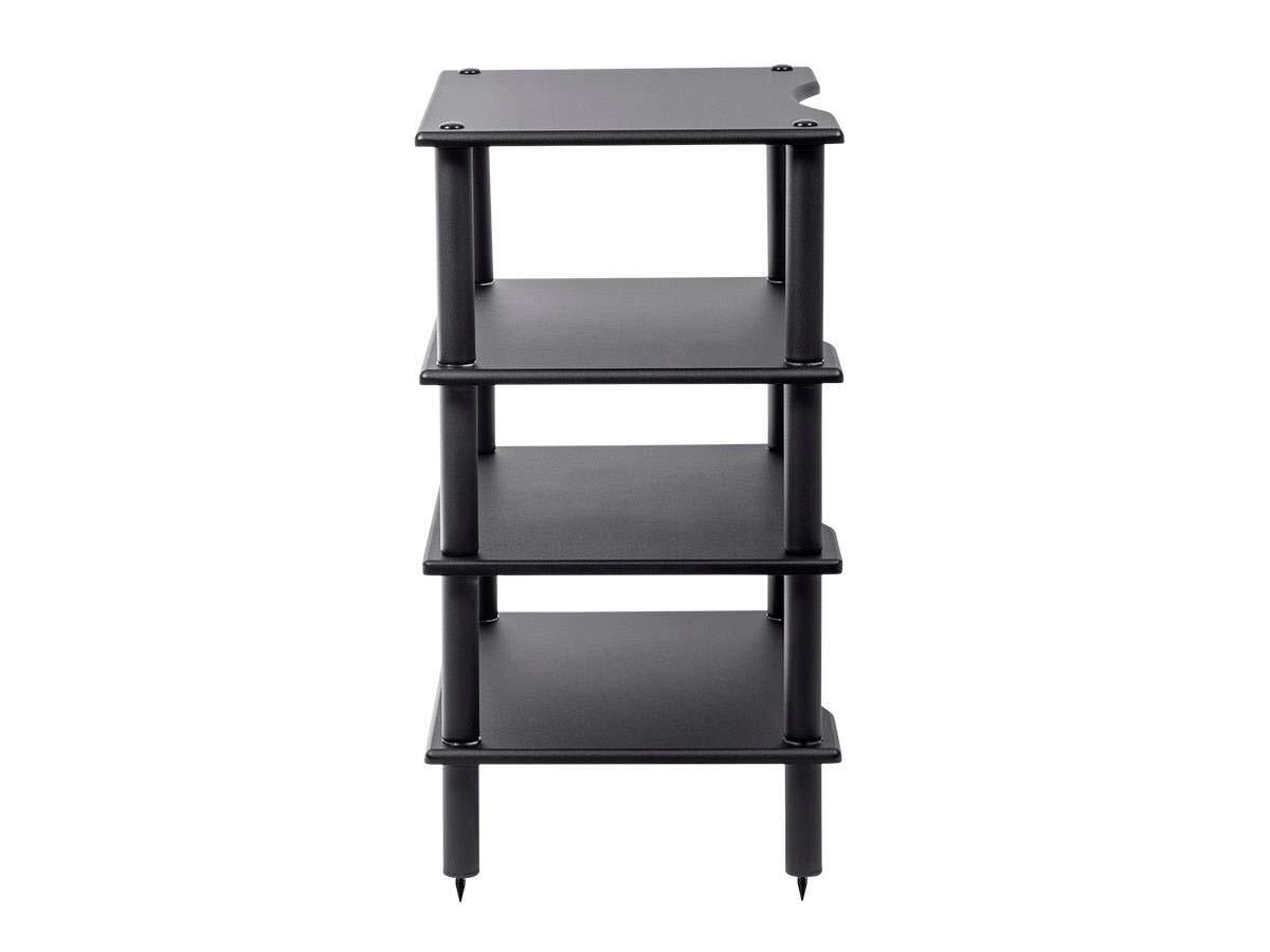 Monolith 4 Tier/Shelf Audio Stand - Black | Open Air Storage, Modular Design, Sturdy, Compatible With Bose, Polk, Sony, Yamaha, Pioneer and others