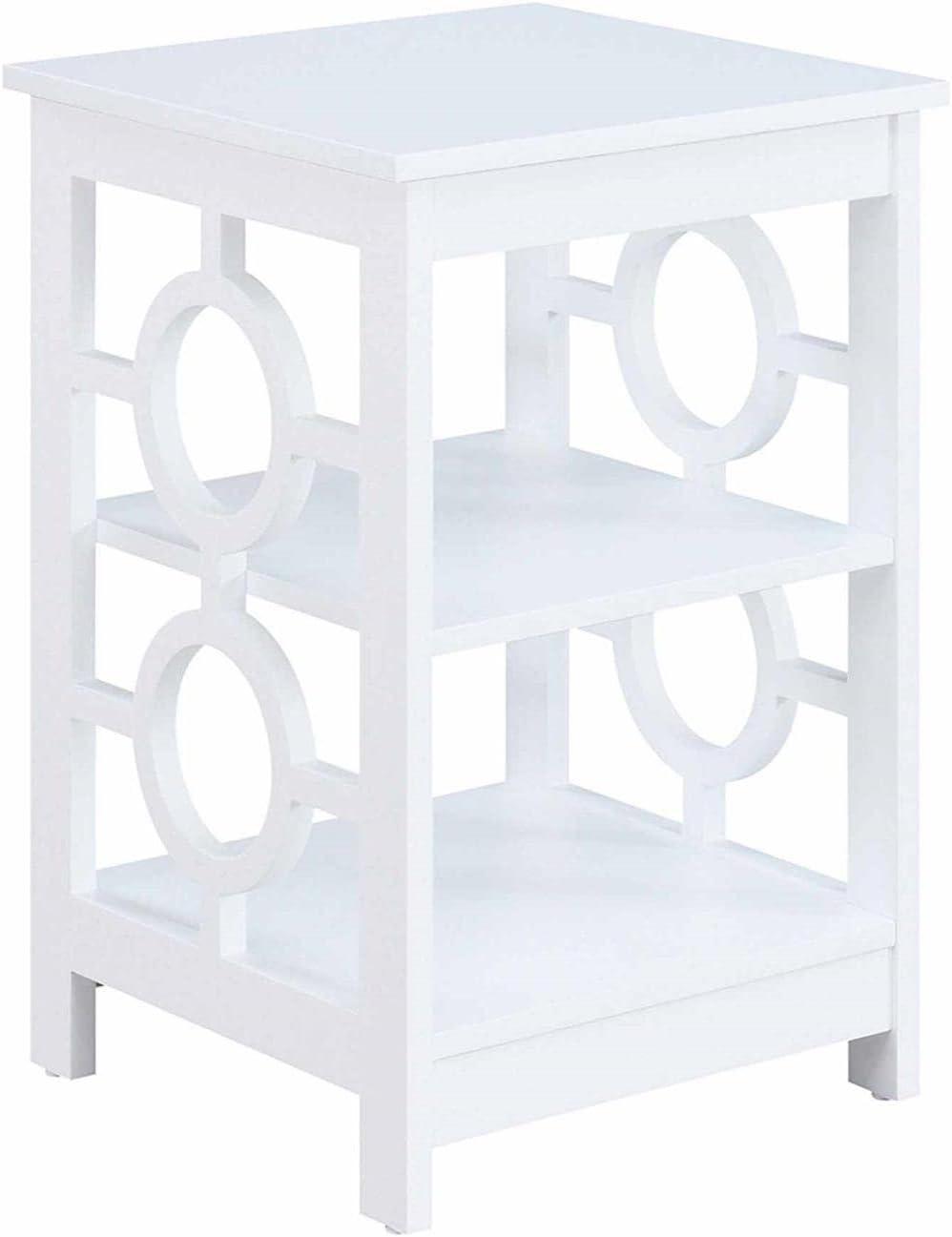 Ring End Table, White - 15.75 x 15.75 x 24 in.