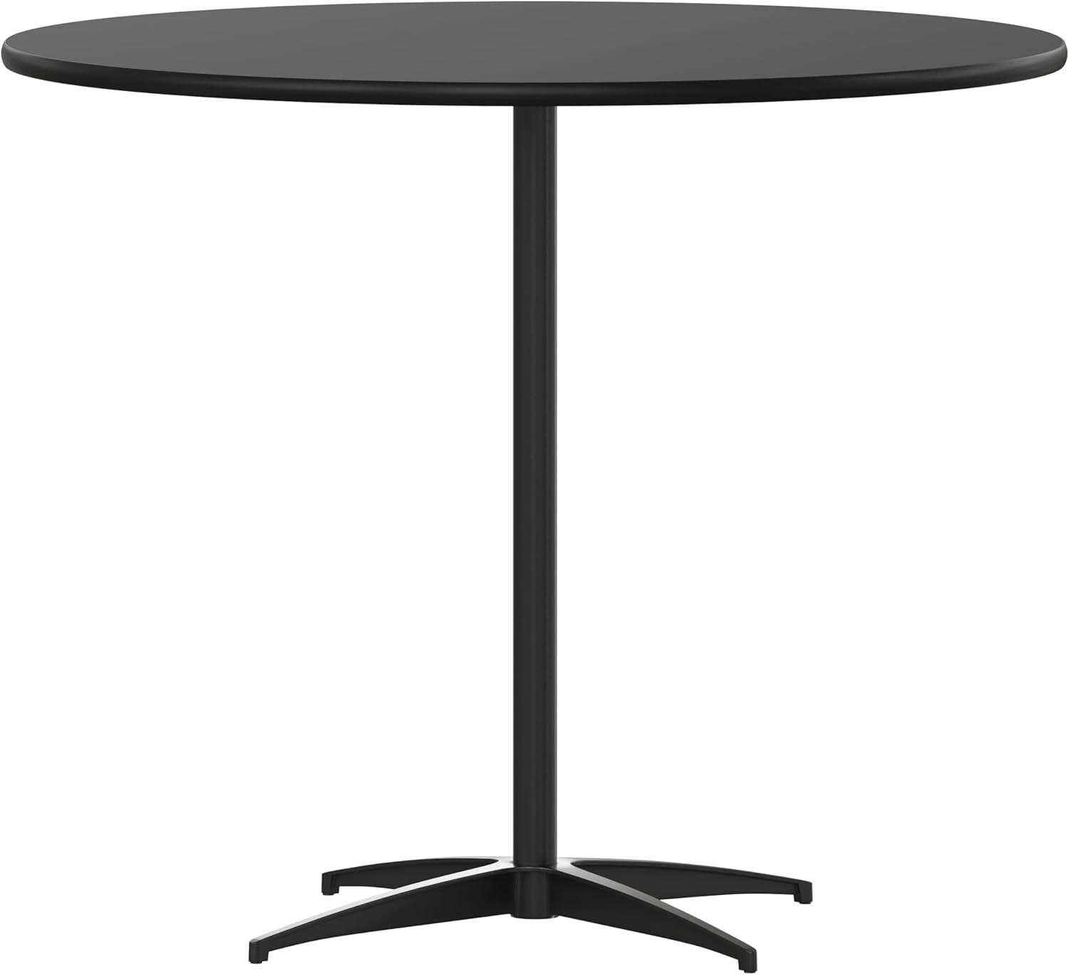 Flash Furniture Marrel Round Wood Cocktail Table with Columns by Flash Furniture
