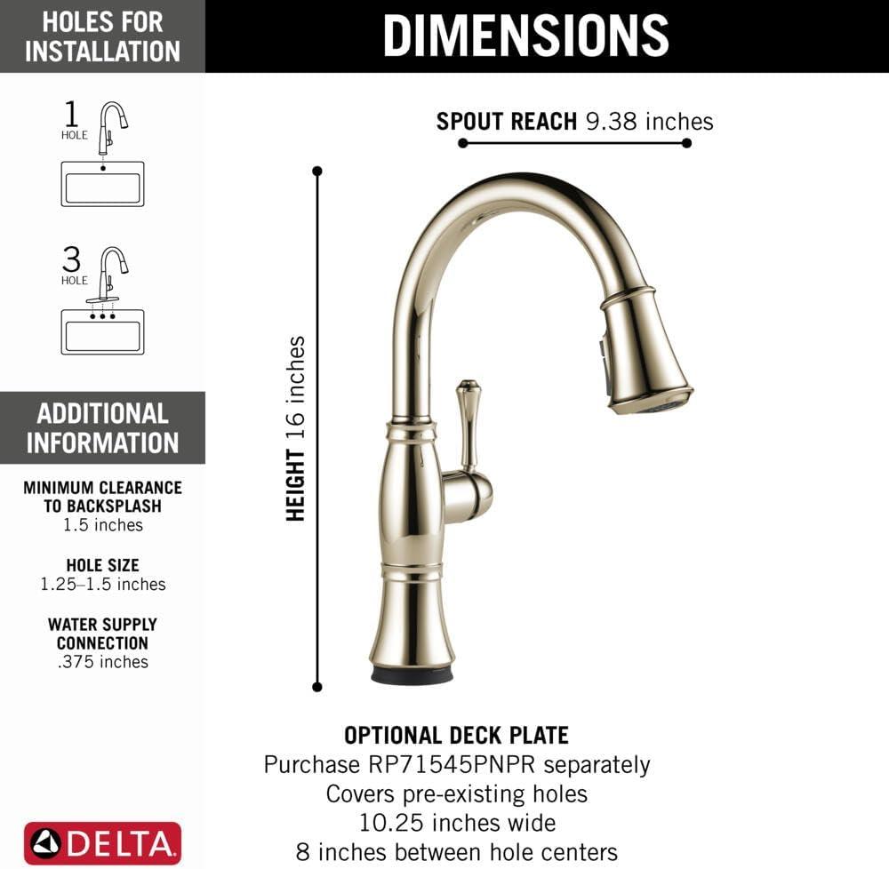 Cassidy Pull Down Touch Single Handle Kitchen Faucet with Side Spray