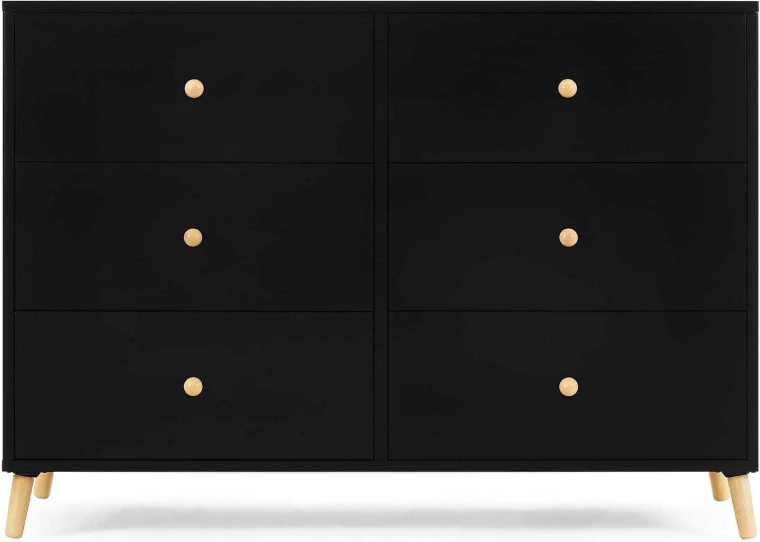 Ebony and Natural 6-Drawer Horizontal Dresser