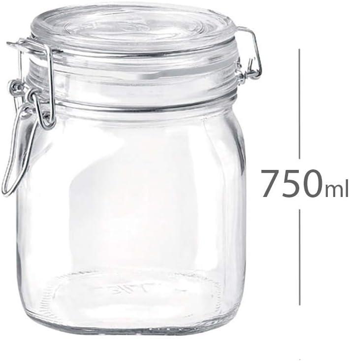 Bormioli Rocco Fido 5L Glass Jar - 169oz Airtight Storage with Metal Clamp & Rubber Gasket - Great for Kitchen Organization, Made in Italy