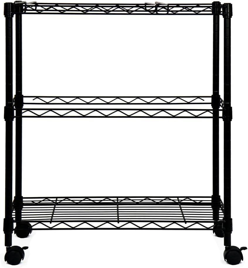 Oceanstar Portable 2-Tier Metal Rolling File Cart