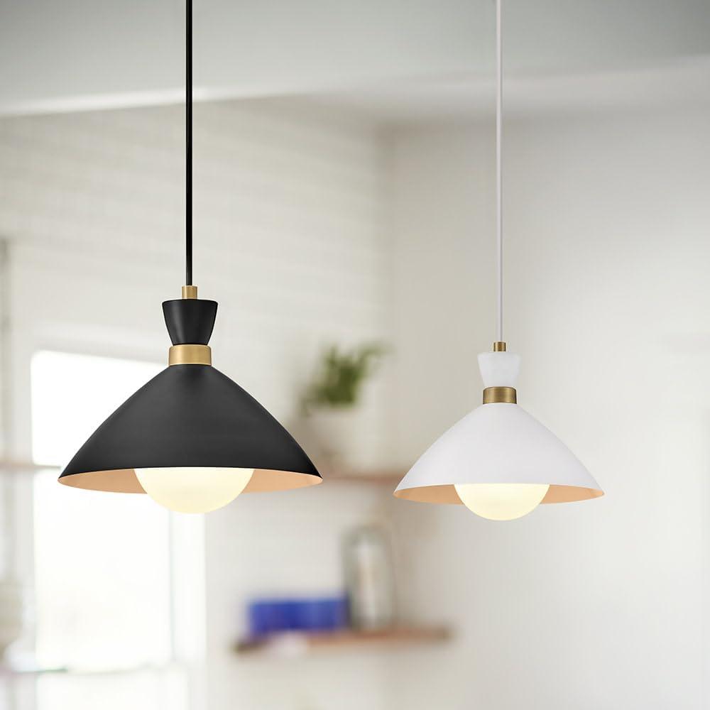 Lark Simon 1 - Light Pendant in  Black/Heritage Brass
