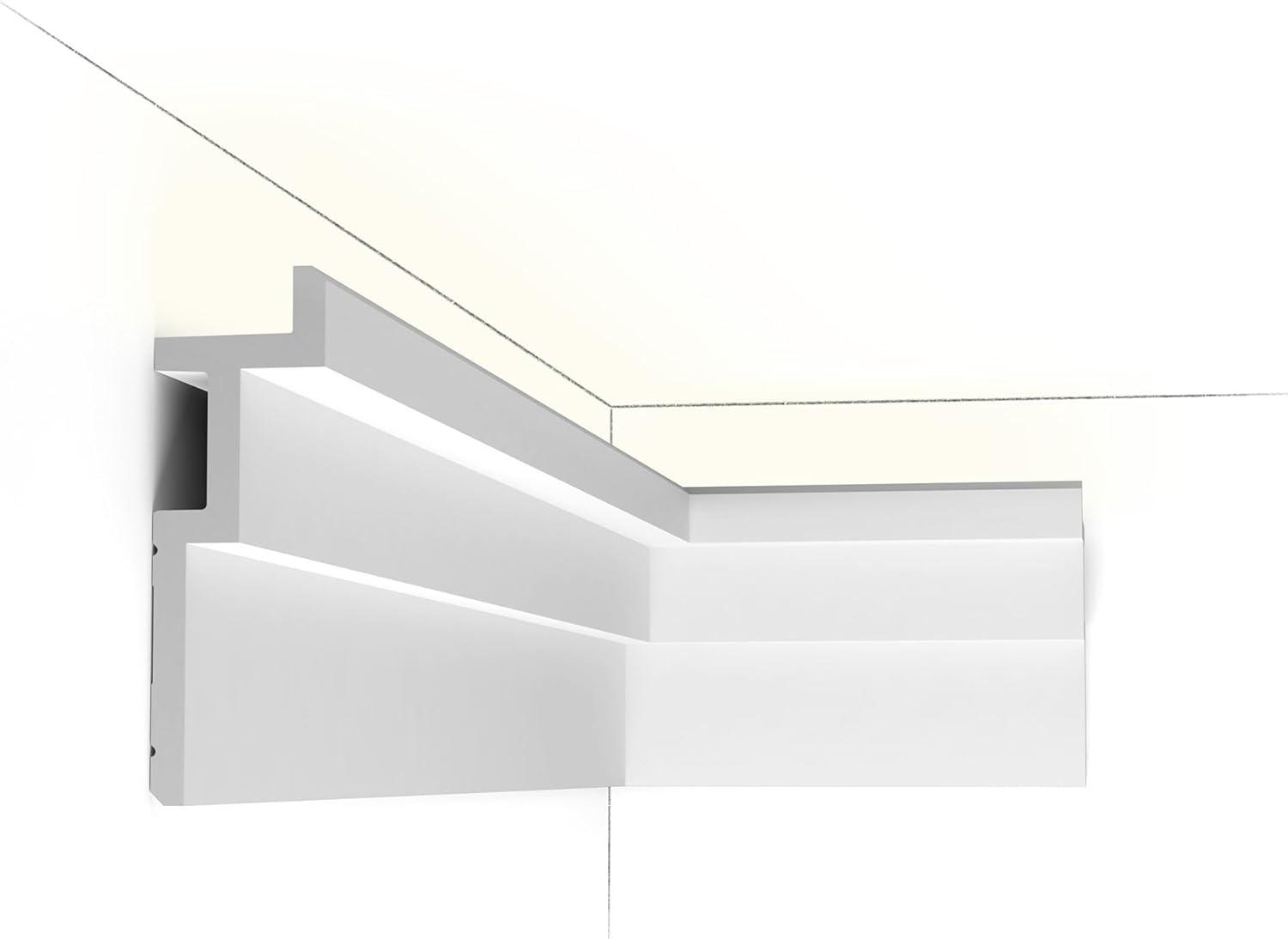 Orac Decor 2 in x 7-1/4 in x 78-3/4 in Primed White Plain Polyurethane Crown Moulding