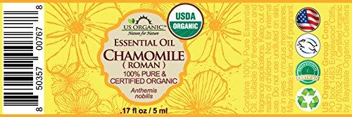 US Organic Chamomile Essential Oil (Roman), 100% Pure Certified USDA Organic 5ml