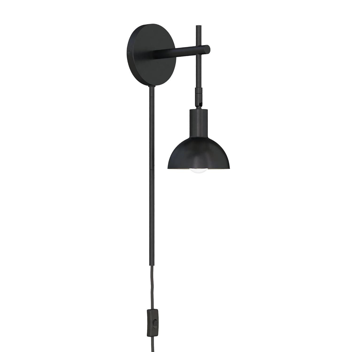 Nathan James 1 - Light Dimmable Plug-in Armed Sconce