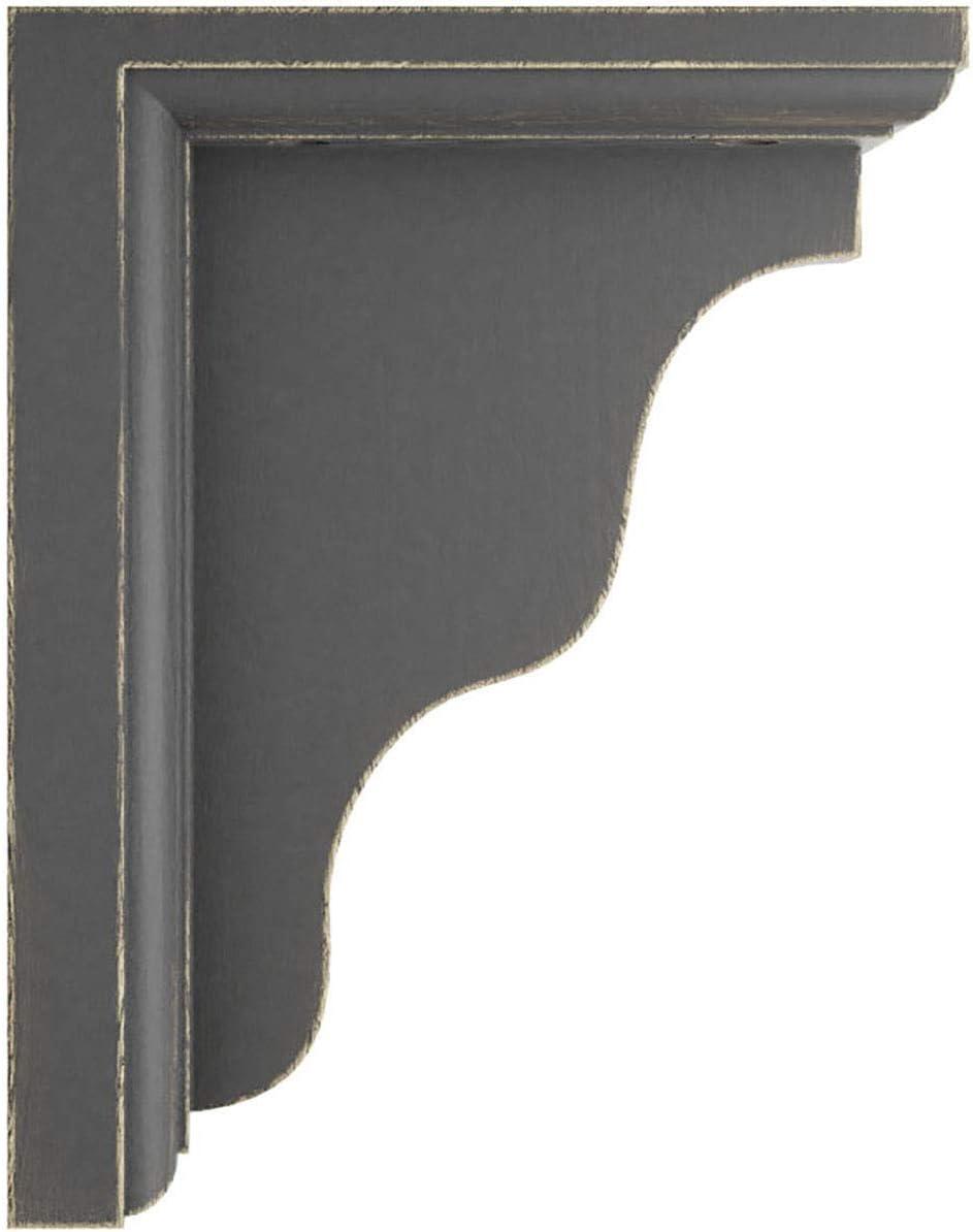 3"W x 5"D x 7"H Hamilton Traditional Wood Vintage Decor Bracket, Black