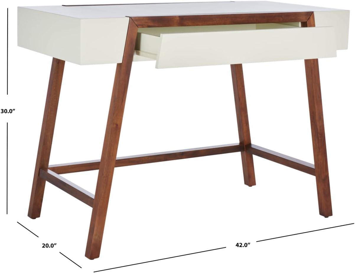 Marwood Desk - White/Brown - Safavieh