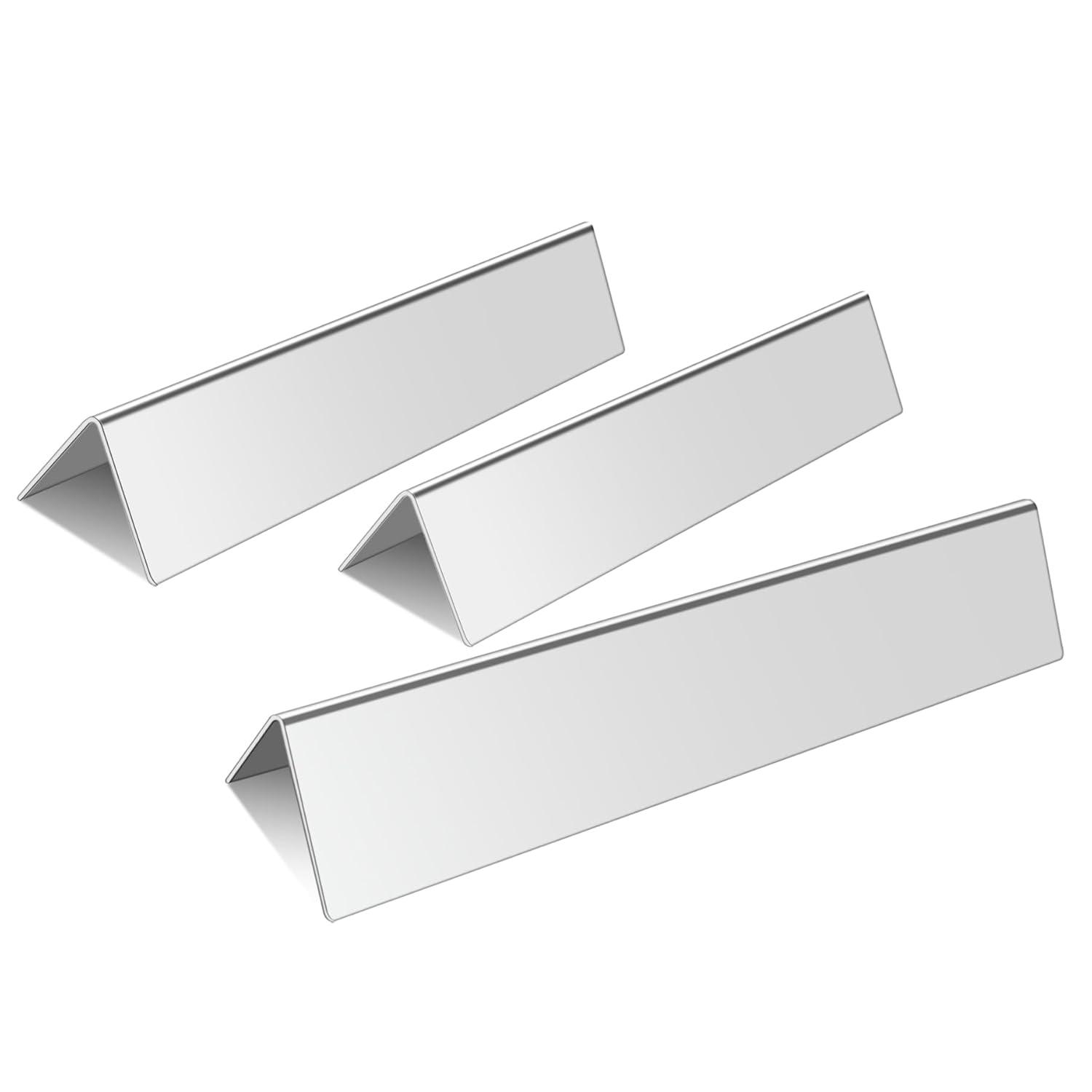 GasSaf 15.3inch Flavorizer Bar Replacement for Weber 7635, Spirit 200 Series, Spirit E-210, S-210, E-220, S-220 with Front Controls Panel, 3-Pack Stainless Steel Flavor Bar(15.3"x3.5"x2.5")