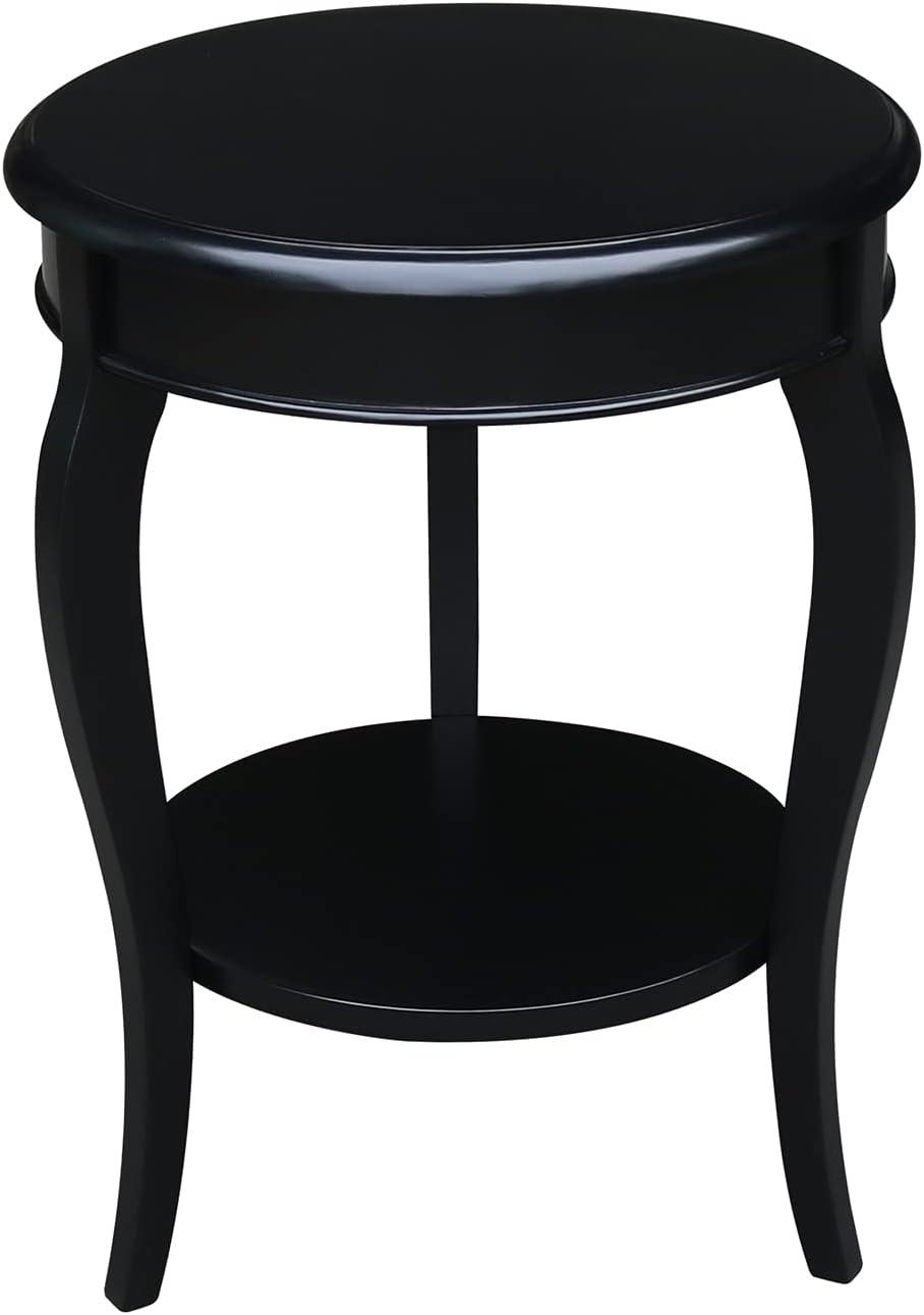 Cambria 25'' Black Solid Parawood Round End Table