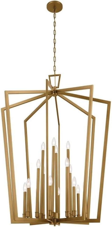 16 Light Pendant in Traditional Style-49 inches Tall and 36.75 inches Wide-Natural Brass Finish Bailey Street Home 147-Bel-5035686