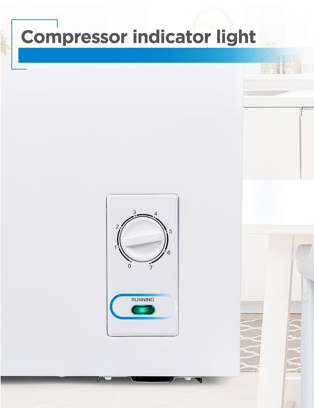 BLACK+DECKER BCFK Series BLACK+DECKER 2.7 Cu. Ft. Compact Chest Freezer, Deep Freezer Holds Up To 94.5 Lbs. of Frozen Food BCFK276