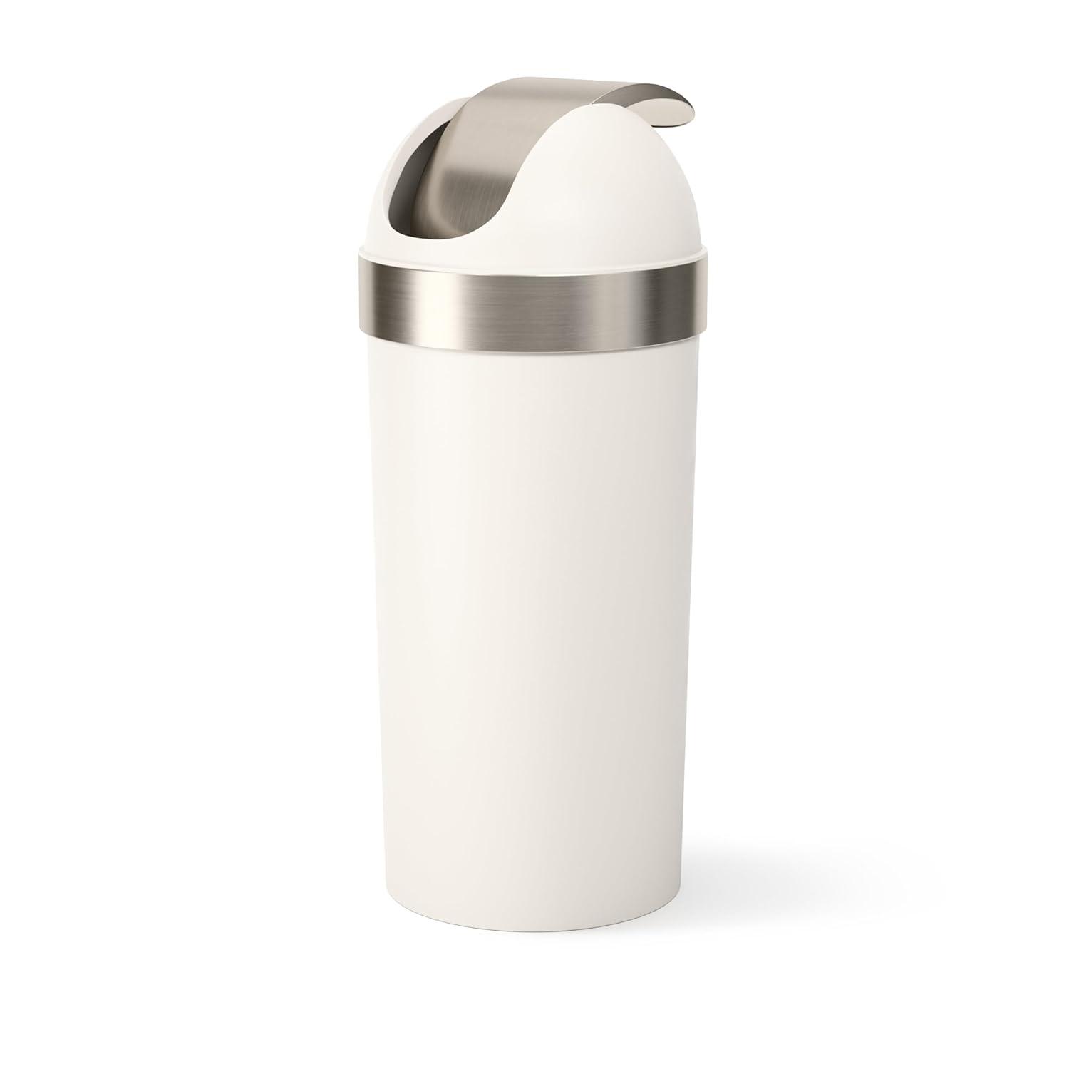Umbra Venti Plastic Swing Top Trash Can - 16 Gallons