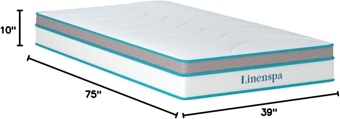 Twin 10-Inch Innerspring Memory Foam Hybrid Mattress