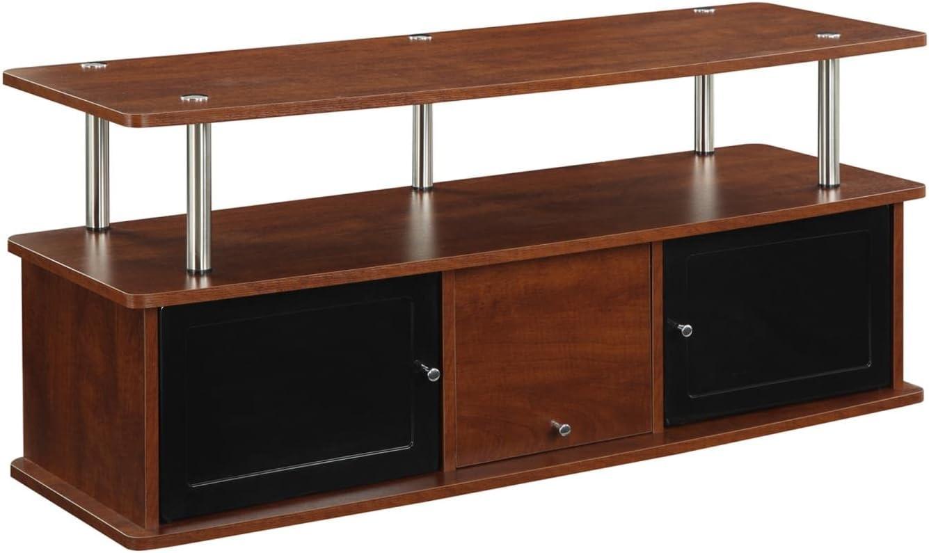 Designs2Go 50-inch Cherry Composite Wood TV Stand with Storage Cabinets