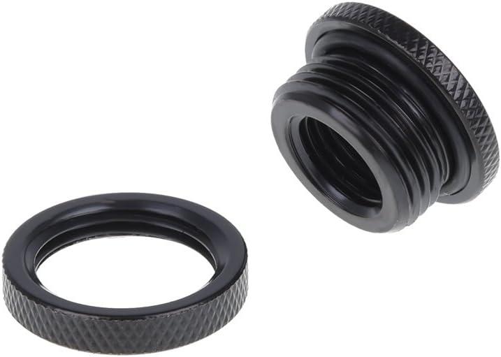 Alphacool G1/4" Bulkhead Connector Fitting, Short Version, Deep Black