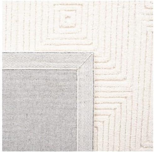 SAFAVIEH Textural Vince Geometric Area Rug, Ivory, 4' x 4' Square