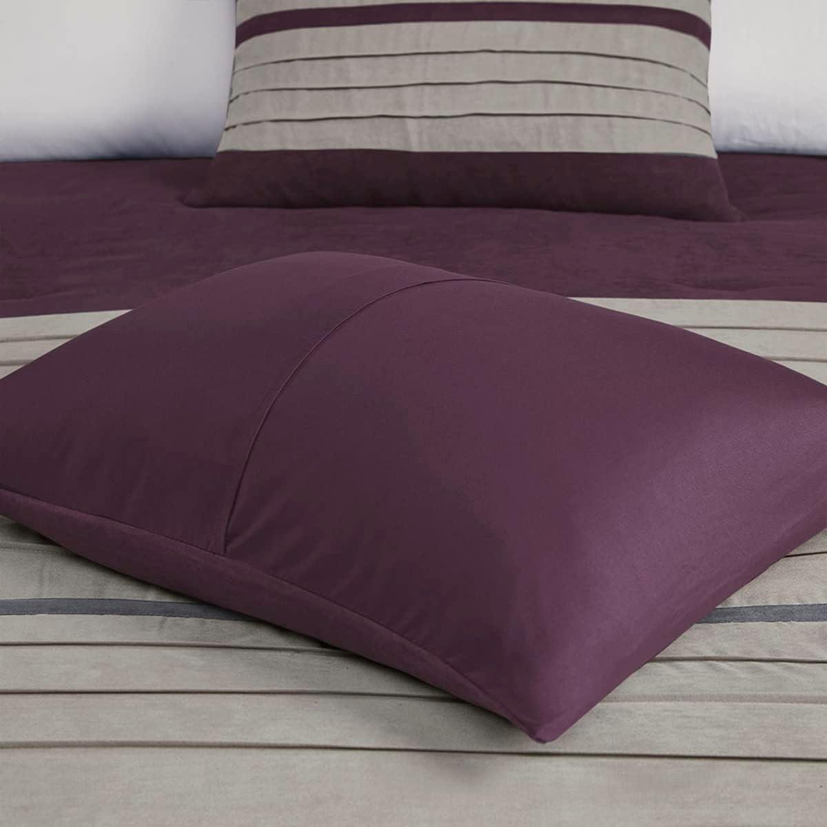 Madison Park Palmer 7 PC Pieced Faux Suede Comforter Set