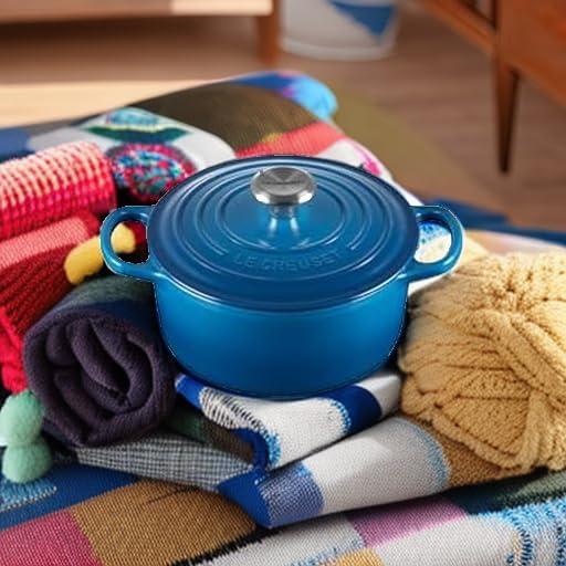 Marseille Blue Enameled Cast Iron 2-Quart Dutch Oven