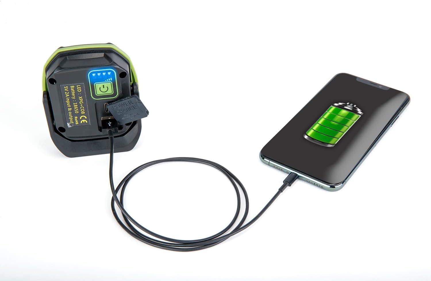 PowerSmith 800 Lumen Rechargeable Hand-Held Flashlight, LED Spot and Flood Light