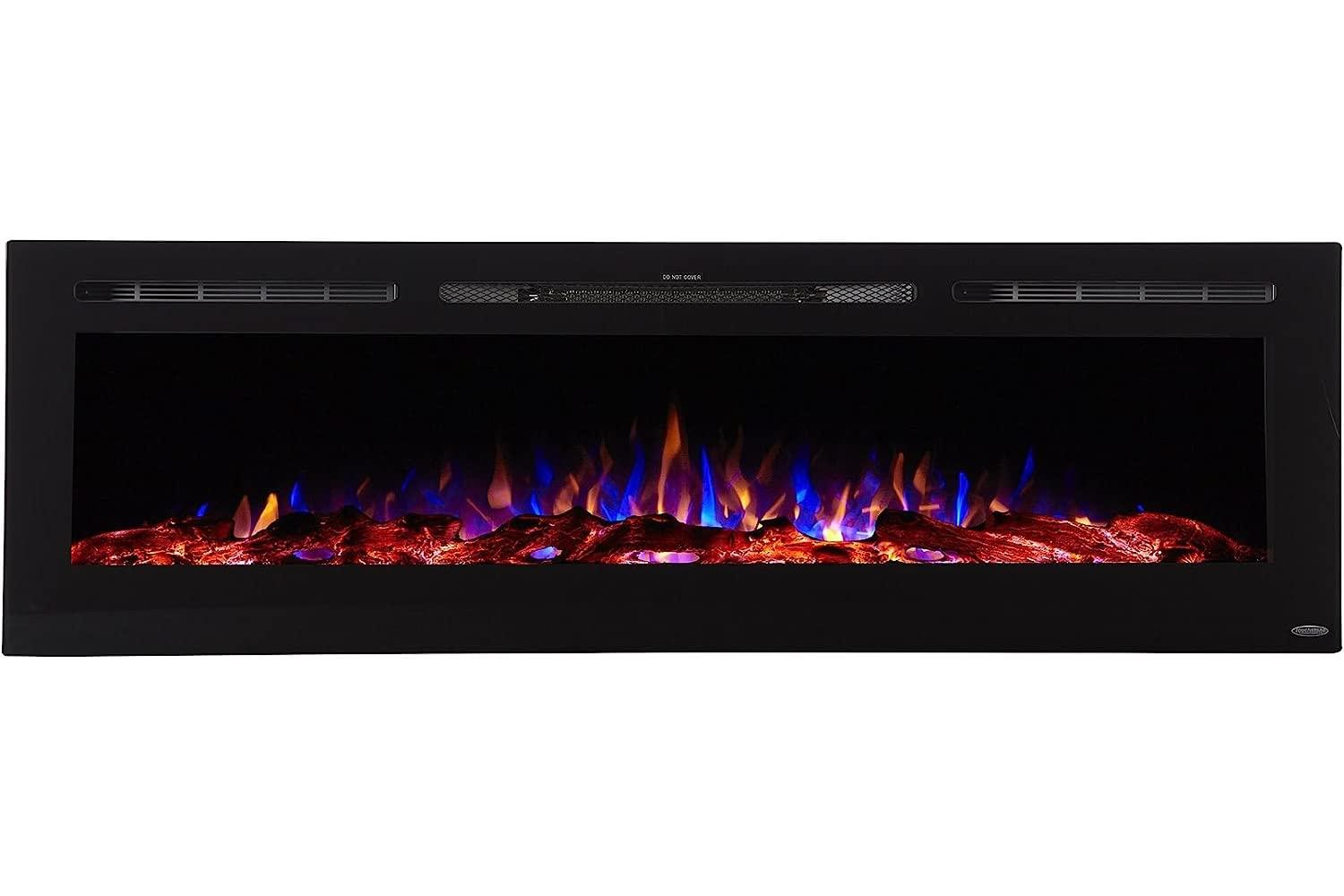 Touchstone The Sideline Electric Fireplace for Recessed or Wall Mount Installation