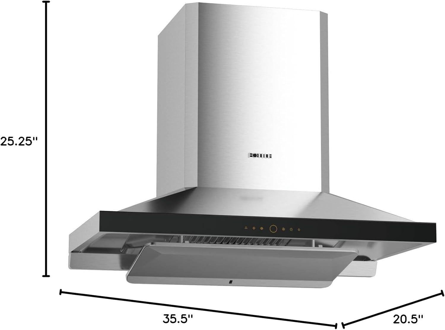 FOTILE Stainless Steel 1000 CFM Ducted (Vented) Range Hood with Baffle Filter