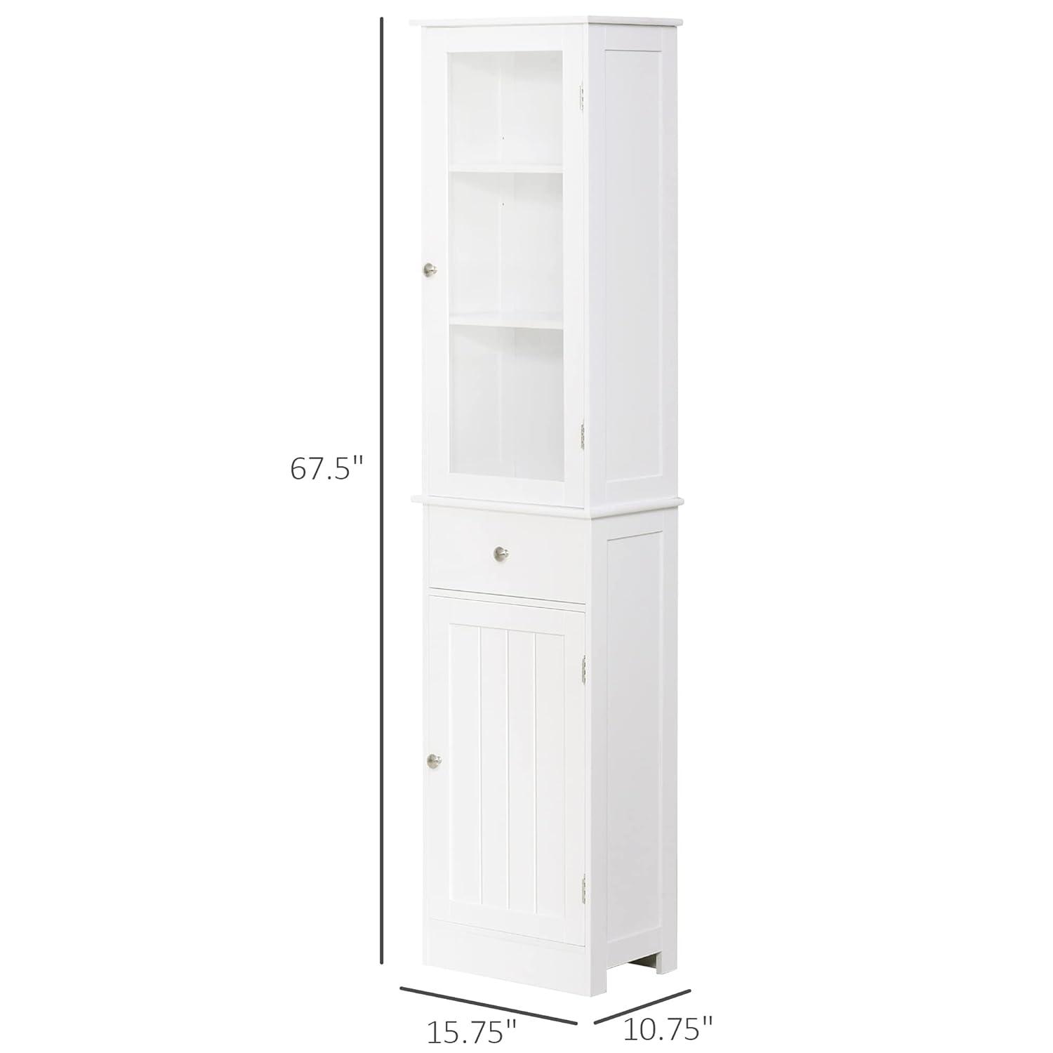 NRANTUM kleankin Slim Bathroom Storage Cabinet, Tall Bathroom Cabinet