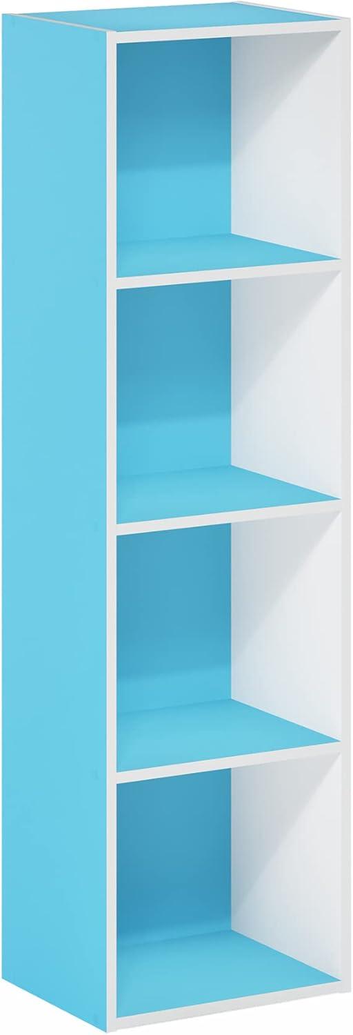 Furinno 4-Tier Reversible Bookshelf Open Storage Bookcase Display Shelf for Kids Room&Home Office