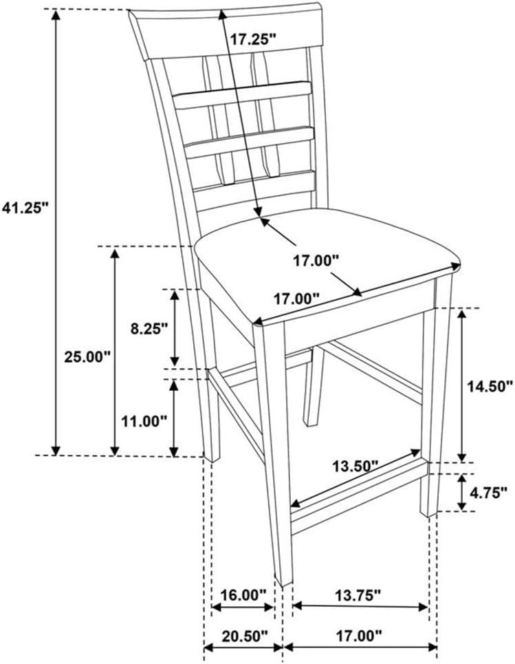 Gabriel 9-piece Square Counter Height Dining Set Cappuccino