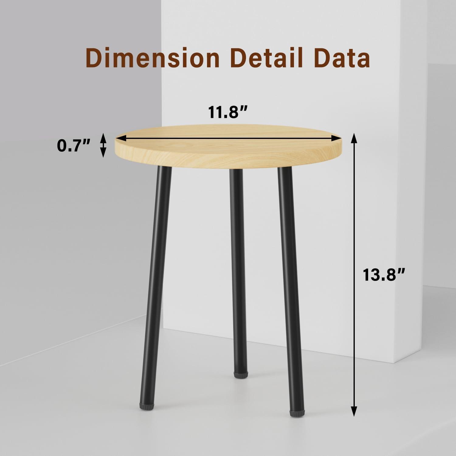 Plant Stand Indoor 2 Pack: Corner Wood 14 Inch Plant Stand Mid Century Modern Decor - Small Round Plant Table for Indoor Plants - Outdoor Plant Holder for Patio Living Room Bathroom Office (Burlywood)